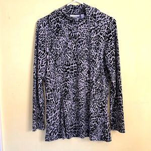 Susan Graver Leopard Print A-Line Tunic